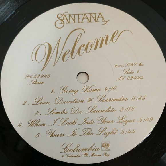 Santana Vintage Vinyl LP Welcome 1973 Columbia 32445 Gatefold VG+ - Picture 2 of 4